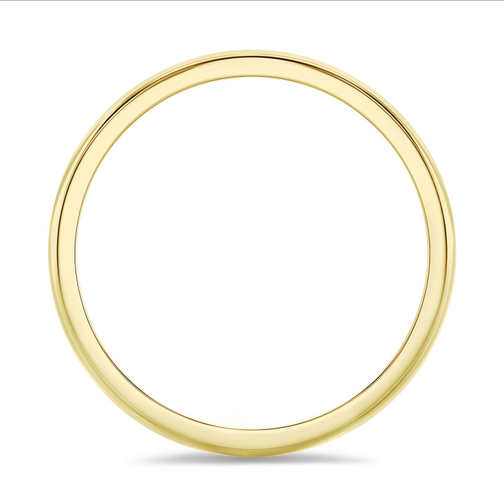 Wedding ring with a slightly domed surface of 4.00 mm in yellow gold