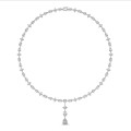 24.70 carat lab grown diamond necklace in white gold with detachable pendant