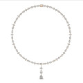 24.70 carat lab grown diamond necklace in red gold with detachable pendant