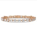 7.50 carat lab grown diamond bracelet in red gold