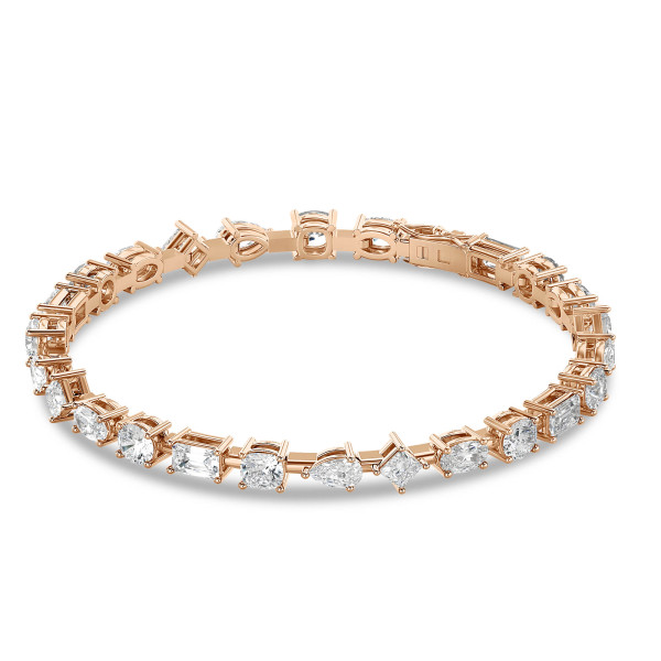 New arrivals - 7.50 carat lab grown diamond bracelet in red gold