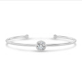 1.00 carat lab grown diamond bangle in platinum
