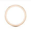 Wedding ring with a slightly domed surface of 2.00 mm in red gold
