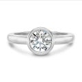 5.00 carat solitaire ring in platinum with round lab grown diamond