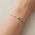 1.00 carat lab grown diamond bangle in yellow gold