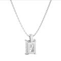 5.00 carat solitaire pendant in white gold with a lab grown radiant cut diamond