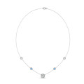 2.30 carat lab grown diamond satellite necklace in white gold
