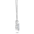 2.00 carat solitaire lab grown marquise cut diamond pendant in white gold
