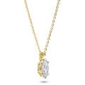2.00 carat solitaire lab grown marquise cut diamond pendant in yellow gold