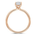 5.00 carat solitaire ring with lab grown marquise diamond in red gold
