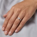2.50 carat solitaire lab grown diamond ring in white gold