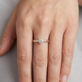 5.00 carat solitaire ring in red gold with round lab grown diamond