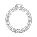 1.50 quilates anillo solitario en oro blanco con diamantes redondos cultivado en laboratorio