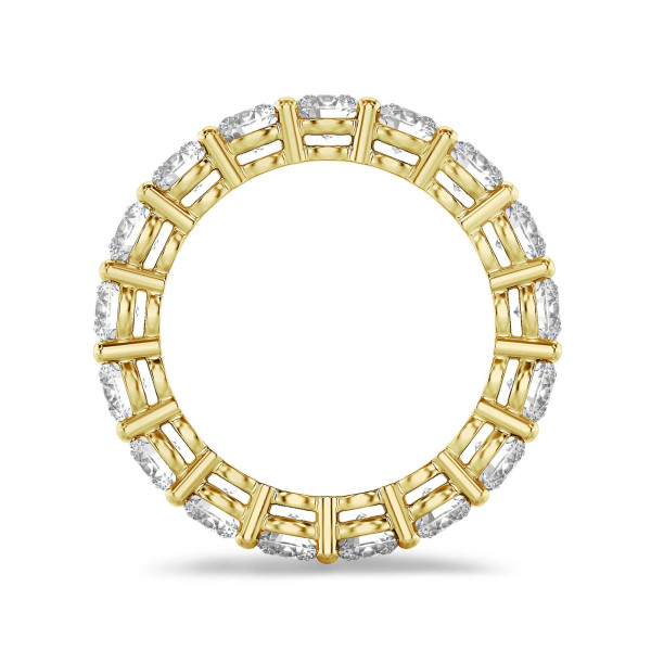 Alianza de banda completa con 3.40 Qt diamantes cultivados en laboratorio en oro amarillo
