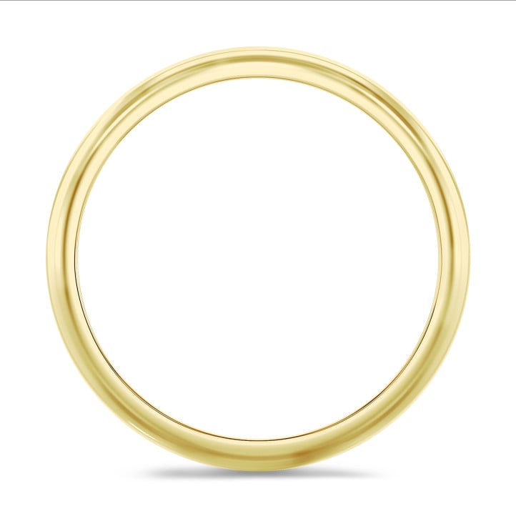 Anillo de boda con superficie esférica de 4.00 mm en oro amarillo