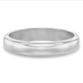 Anillo de boda con superficie esférica de 4.00 mm en platino