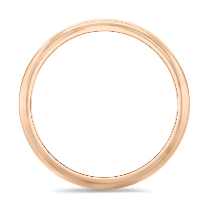 Anillo de boda con superficie esférica de 5.00 mm en oro rojo