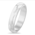 Anillo de boda con superficie esférica de 5.00 mm en platino