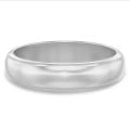 Anillo de boda con superficie esférica de 5.00 mm en platino