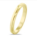 Anillo de boda con superficie esférica ligeramente de 3.00 mm en oro amarillo