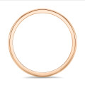 Anillo de boda con superficie esférica ligeramente de 4.00 mm en oro rojo