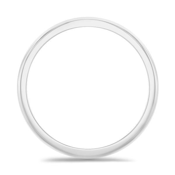 Anillo de boda con superficie esférica ligeramente de 5.00 mm en oro blanco