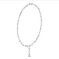24.70 quilates gargantilla de diamantes cultivados en laboratorio en oro blanco con colgante desmontable