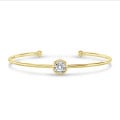1.50 quilates pulsera diamante cultivado en laboratorio en oro amarillo