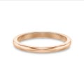Anillo de boda con superficie esférica ligeramente de 2.00 mm en oro rojo