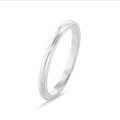 Anillo de boda con superficie esférica ligeramente de 2.00 mm en platino