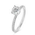 2.50 quilates anillo solitario en oro blanco con halo oculto