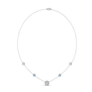 2.30 quilates colgante satélite en oro blanco con diamantes cultivados en laboratorio