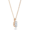 2.00 quilates colgante solitario en oro rojo con diamante marquesa cultivado en laboratorio