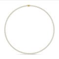 Collier rivière avec diamants synthétiques de 14.60 carats or jaune