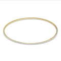 Collier rivière avec diamants synthétiques de 14.60 carats or jaune