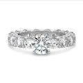 1.50 carat bague solitaire en or blanc avec diamants synthétiques ronds