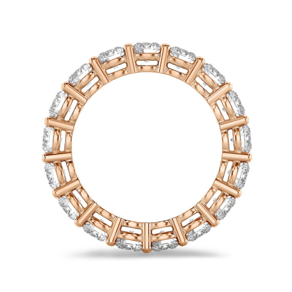 Bague alliance avec diamants synthétiques de 3.40 carat en or rouge