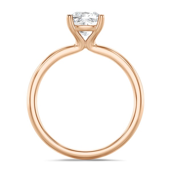 3.00 carat bague solitaire avec un diamant synthétique coussin en or rouge