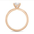 3.00 carat bague solitaire avec un diamant de laboratoire princesse en or rouge