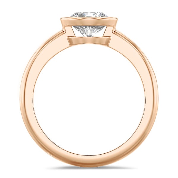 Bagues - 1.00 carats bague solitaire en or rouge avec un diamant de laboratoire rond