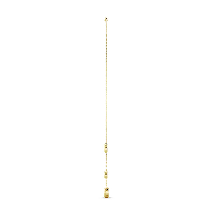 2.00 carat collier satellite en or jaune et diamants de laboratoire