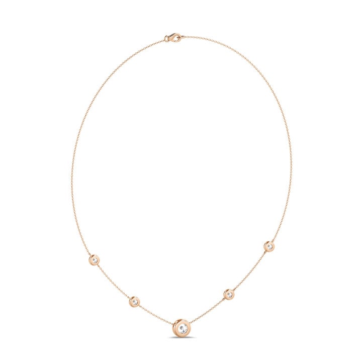 2.00 carat collier satellite en or rouge et diamants de laboratoire