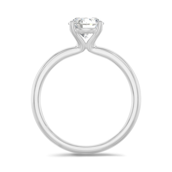 Bagues de fiançailles - 1.50 carat bague solitaire en or blanc avec diamant de laboratoire rond