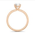 1.50 carat bague solitaire en or rouge avec diamant de laboratoire rond