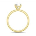 1.00 carat bague solitaire en or jaune avec diamant de laboratoire rond