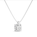 2.00 carat Pendentif solitaire en or blanc avec diamant de laboratoire rond