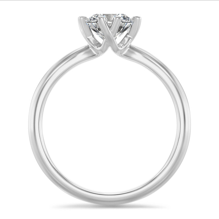 1.20 carat bague solitaire en or blanc avec diamant de laboratoire rond