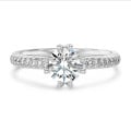 1.20 carats bague solitaire en or blanc avec diamants de laboratoire ronds (tour complet)