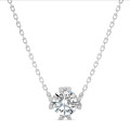 2.00 carat pendentif solitaire en or blanc avec diamant de laboratoire rond