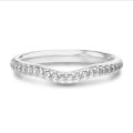 0.45 carat alliance courbe (tour complet) en or blanc et diamants de laboratoire